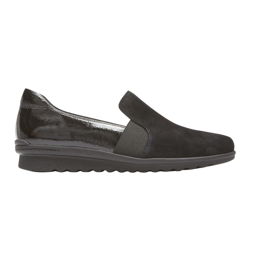 Rockport Slip-Ons Dame Svart - Truflex Chenole - IBTX78954